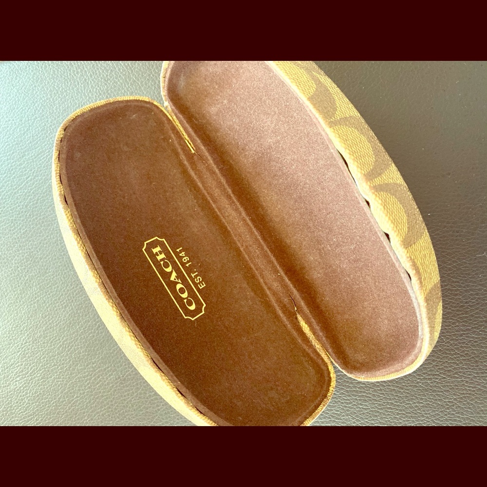 Authentic Brown Signature C Coach Sunglasses Case